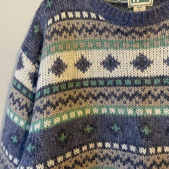 L. L. Bean 80’s Vintage Mohair Wool Blend Cozy Chunky Sweater - Picture 3 of 12